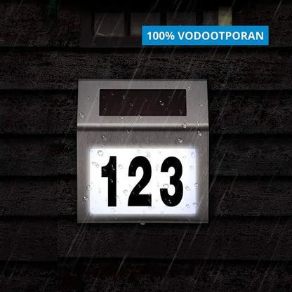Solarni svetleći kućni broj i led lampa