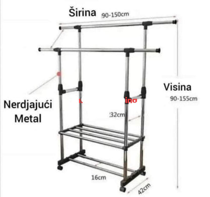 Stalak za odeću dupli stender